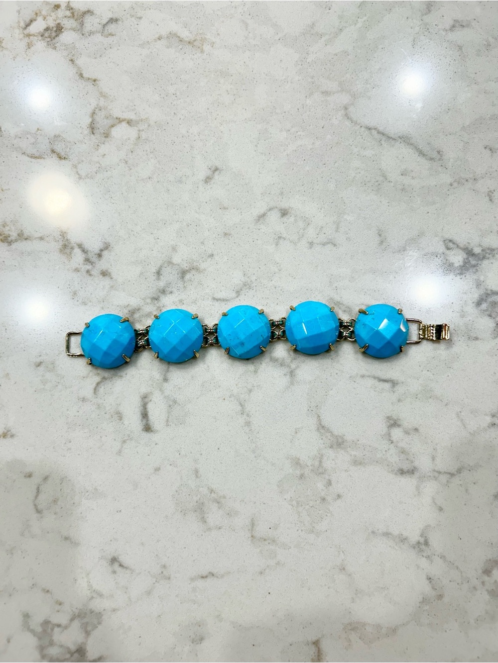 Kendra Scott Bright Turquoise Faceted Stone Bracelet